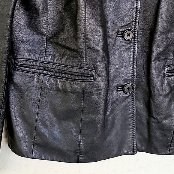 Preston & York genuine leather jacket Womens Black Size S - Picture 7 of 12